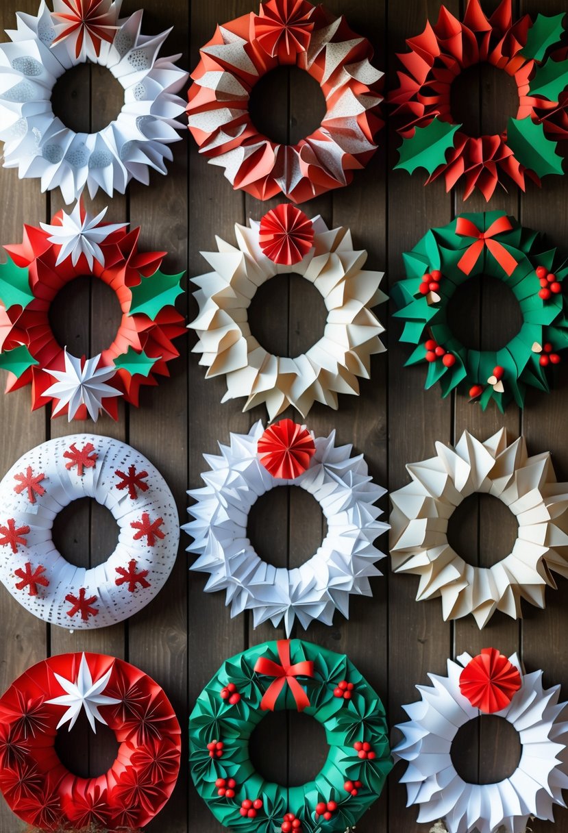 Paper Wreaths Christmas Craft