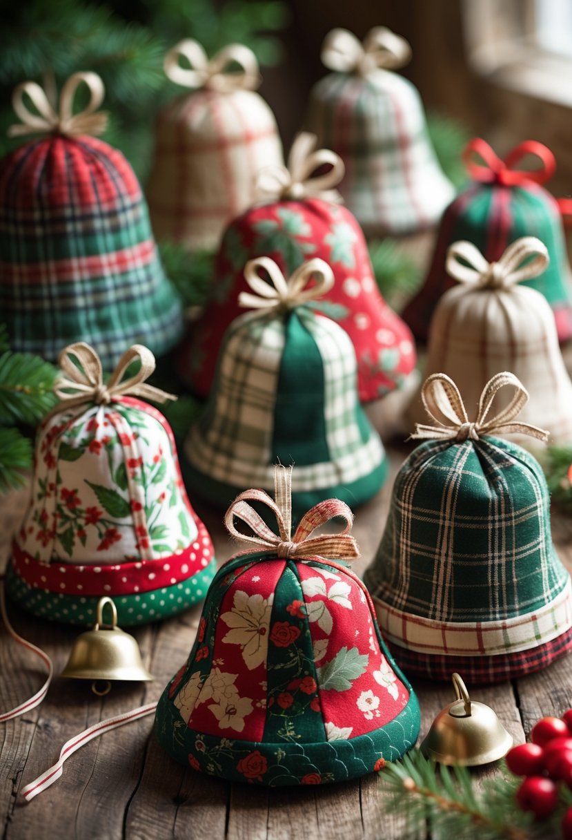 Patchwork Fabric Bells