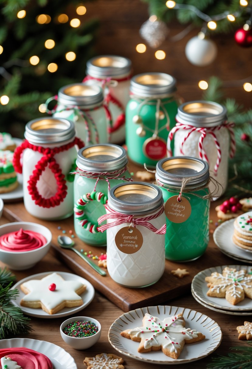 Christmas Cookie Decorating Jars