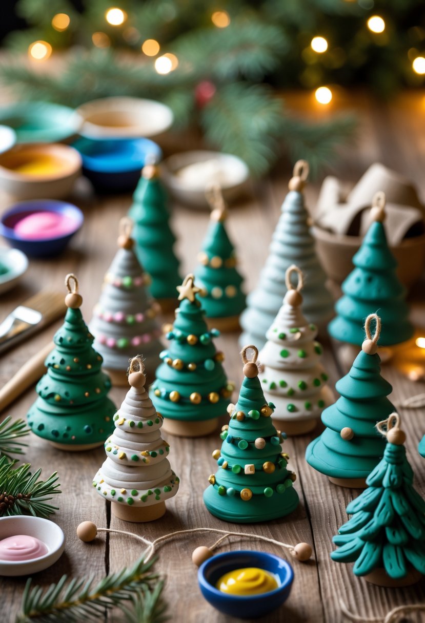 Air-Dry Clay Christmas Trees