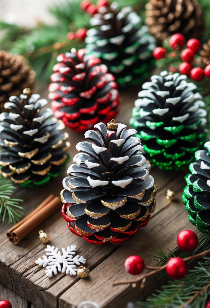 Painted Pinecone Ornaments