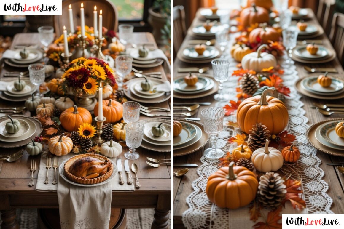 vintage thanksgiving tablescapes