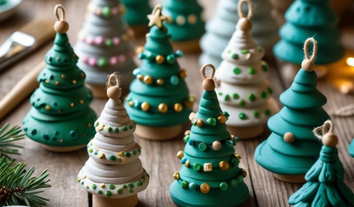 Air-Dry Clay Christmas Trees