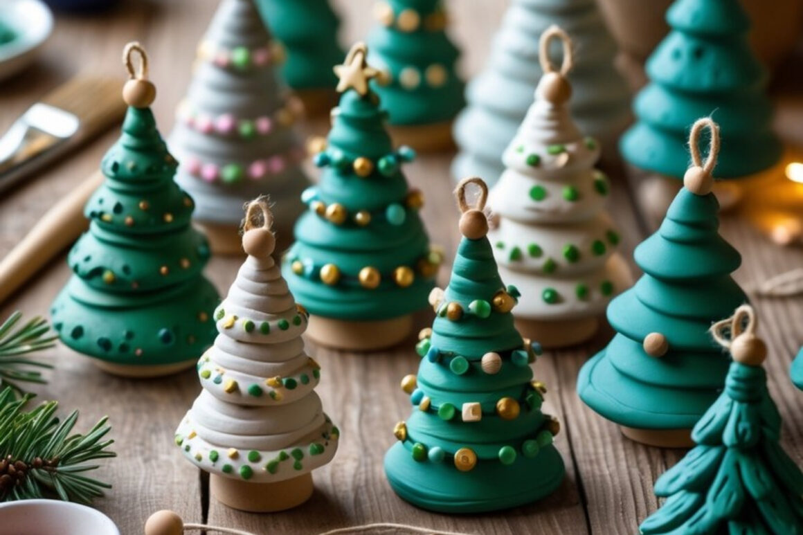 Air-Dry Clay Christmas Trees