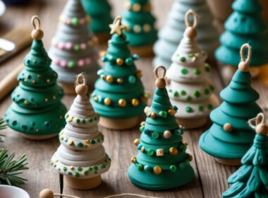 Air-Dry Clay Christmas Trees