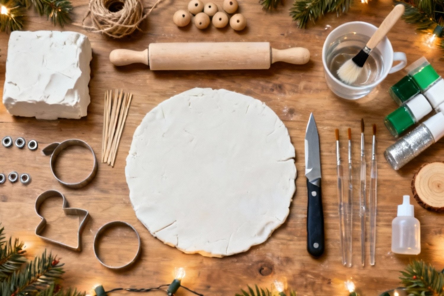 Air-Dry Clay Christmas Trees