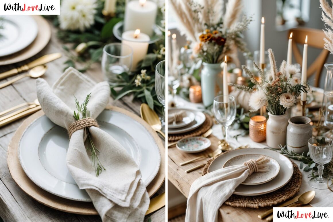 Boho Wedding Table Setting Ideas