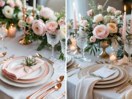 Cute Engagement Party Table Setting Ideas