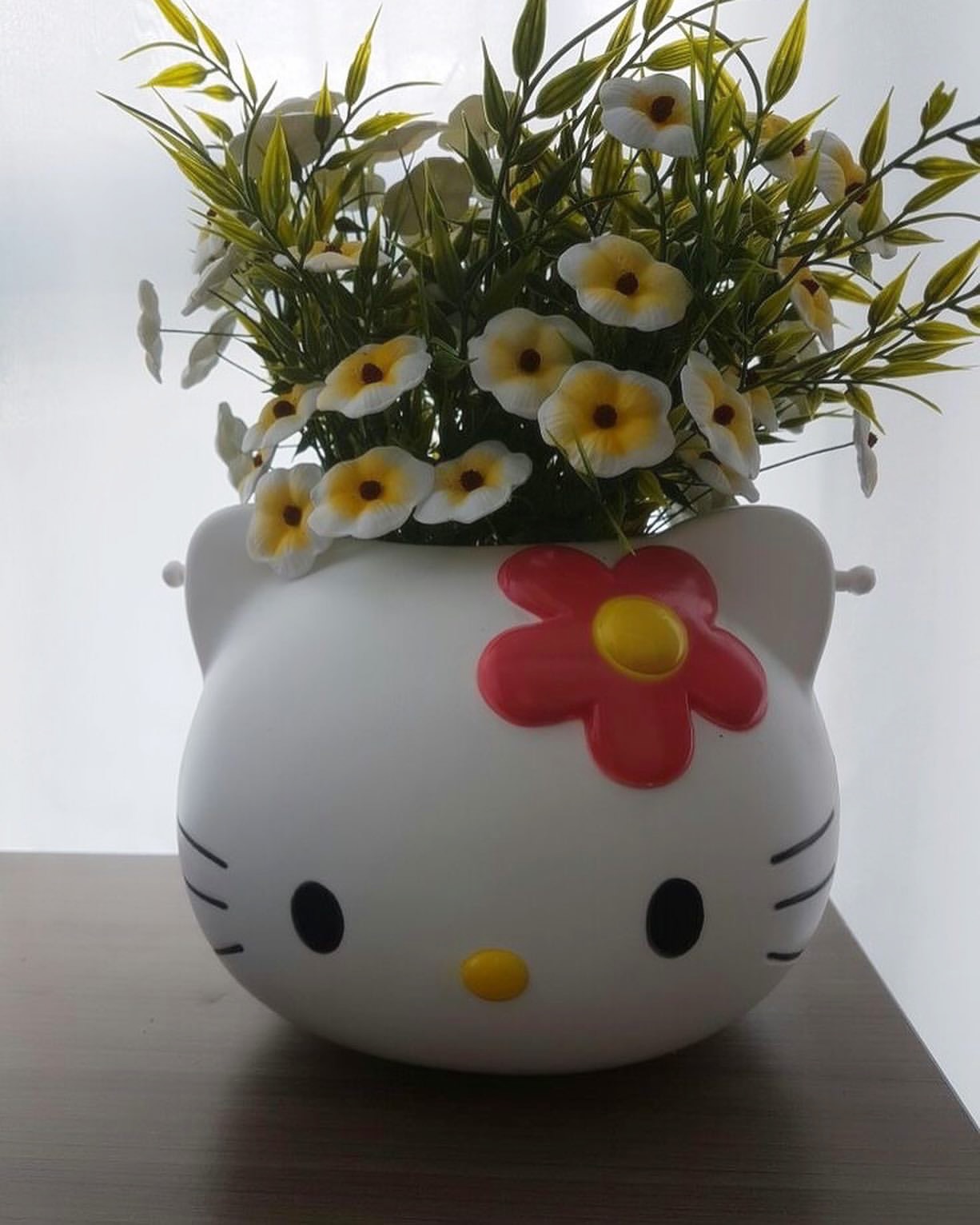 DIY Hello Kitty ceramic plant pots