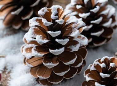 Faux Snow Covered Pinecones