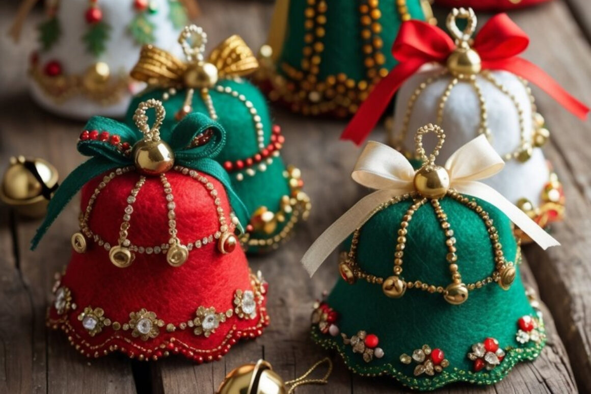 Felt Christmas Bells with Beads