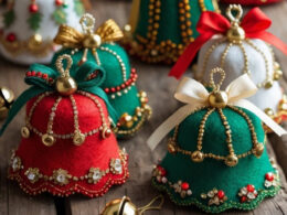 Felt Christmas Bells with Beads