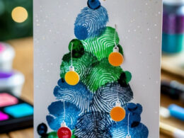 Fingerprint Christmas Tree Card1