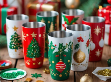Hand-Painted Christmas Tumblers