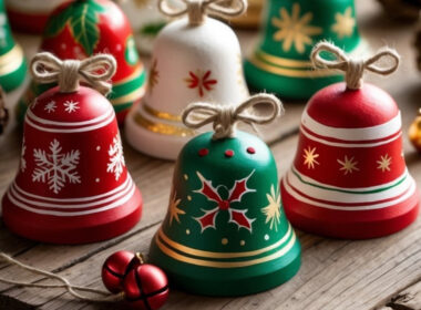 Hand-Painted Wooden Bells