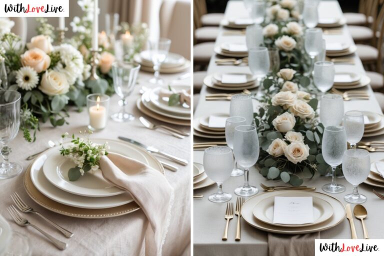 Neutral Wedding Table Setting Ideas