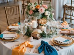 No-Plate Wedding Table Setting Ideas