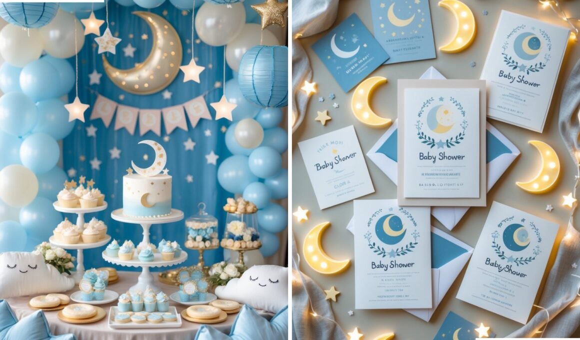 Over The Moon Baby Shower Decor