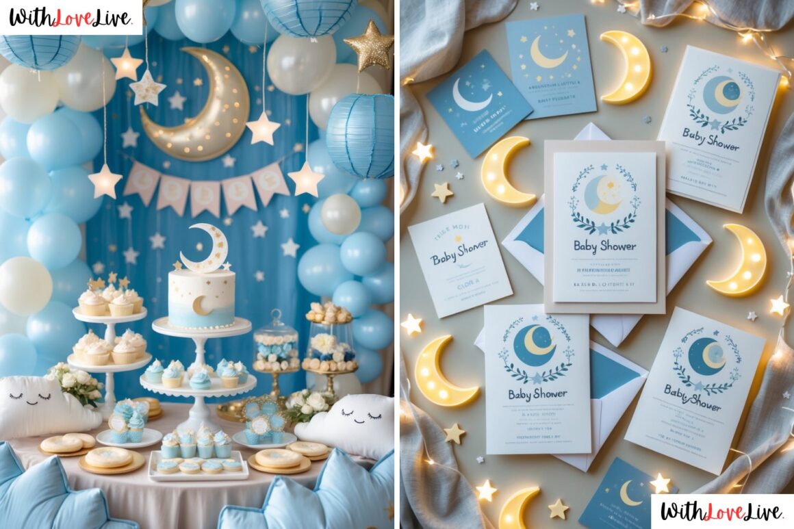 Over The Moon Baby Shower Decor