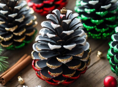 Painted Pinecone Ornaments