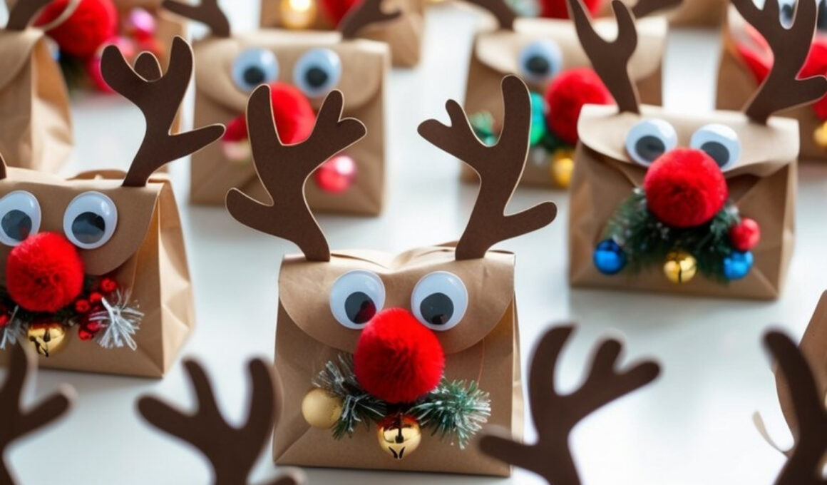 Paper Bag Reindeer Masks