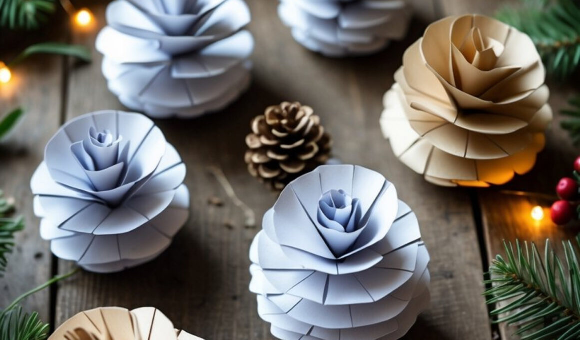 Paper Pinecones Christmas Craft
