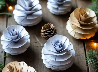 Paper Pinecones Christmas Craft