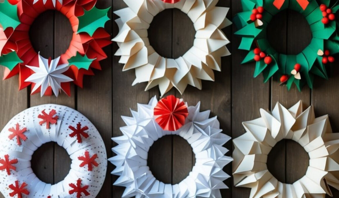 Paper Wreaths Christmas Craft
