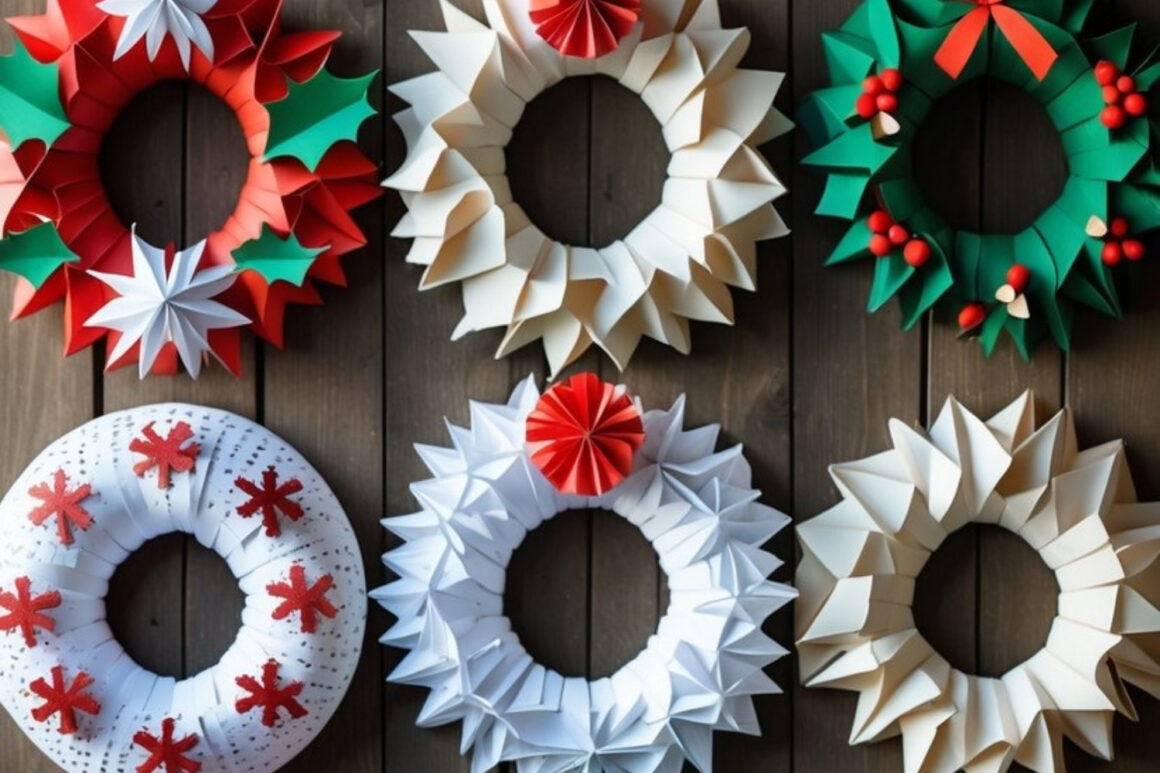 Paper Wreaths Christmas Craft