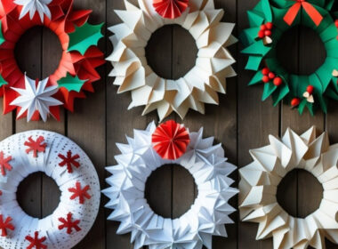 Paper Wreaths Christmas Craft