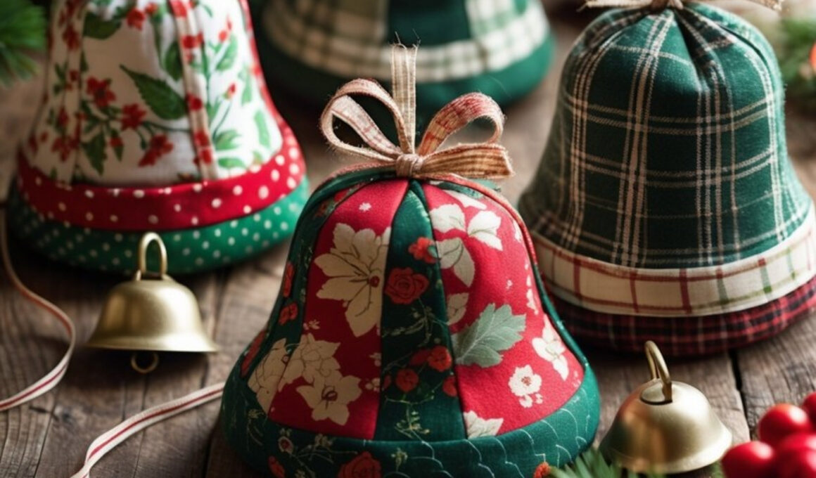 Patchwork Fabric Bells
