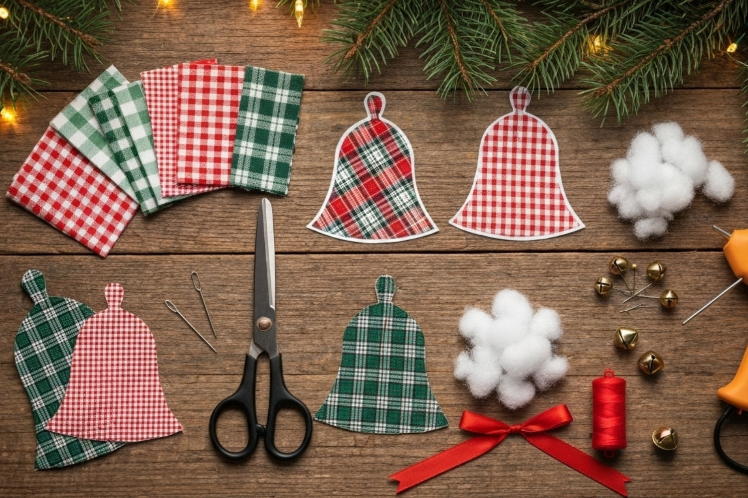 Patchwork Fabric Bells