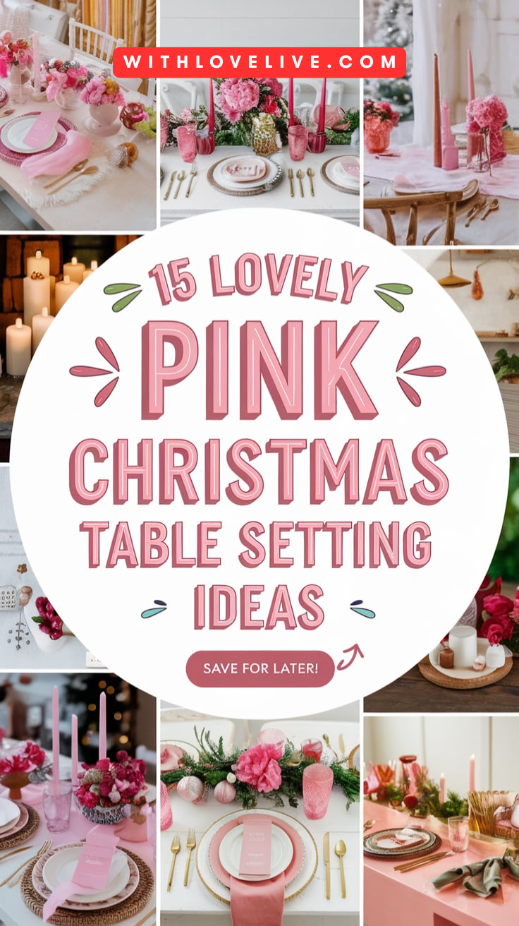 Pink Christmas Table Setting Ideas