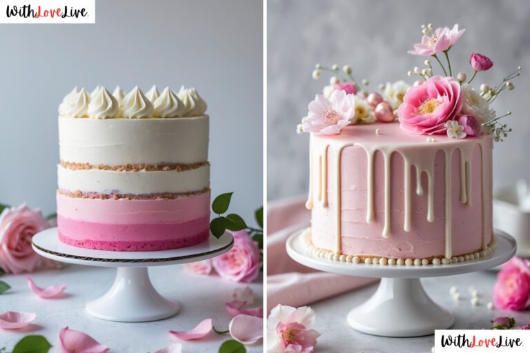 Pink and White Cake Ideas