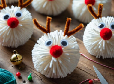 Pom-Pom Reindeer Decorations