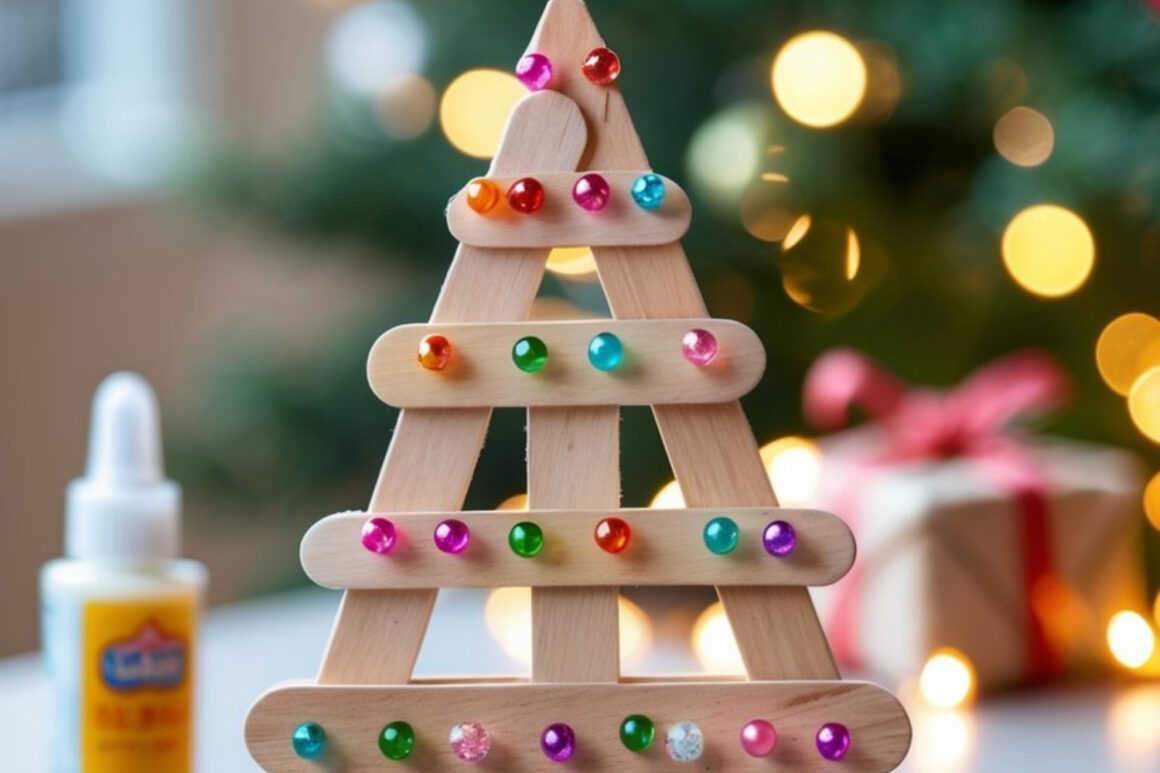 Popsicle Stick Mini Christmas Tree