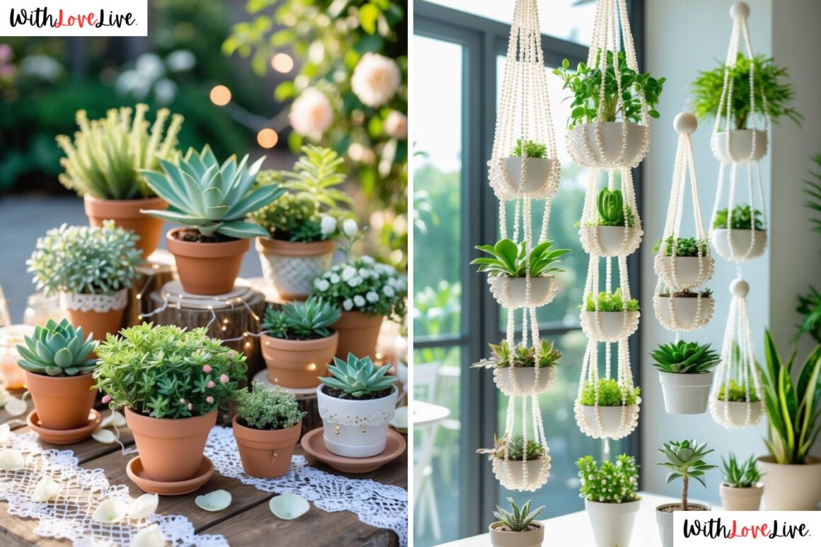 Potted Plants Wedding Decor