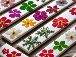 Pressed Flower Christmas Bookmarks