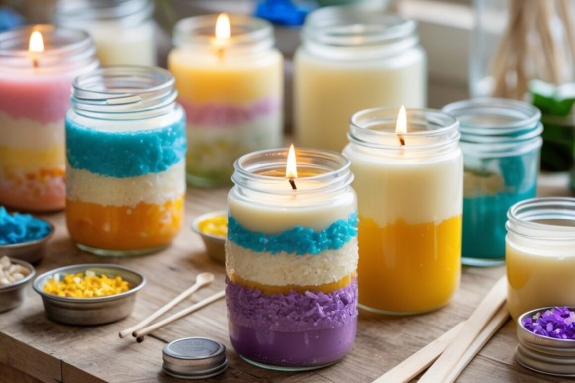 Pretty Upcycled Candle Jar