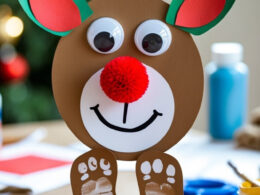 Rudolph the Red-Nosed Footprint Craft