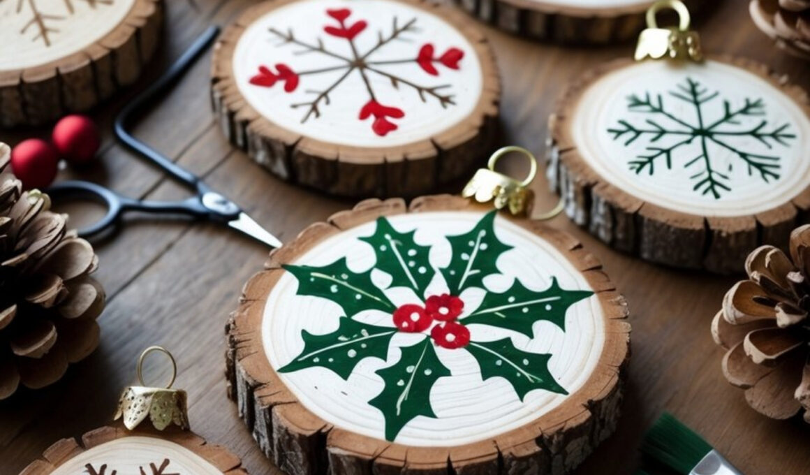 Rustic Wood Slice Ornaments