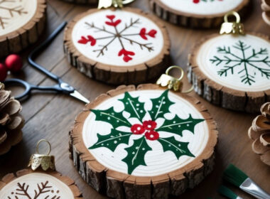 Rustic Wood Slice Ornaments