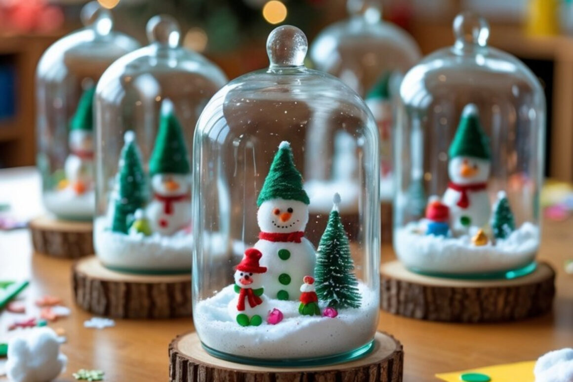 Snow Globe Jars with Mini Scenes