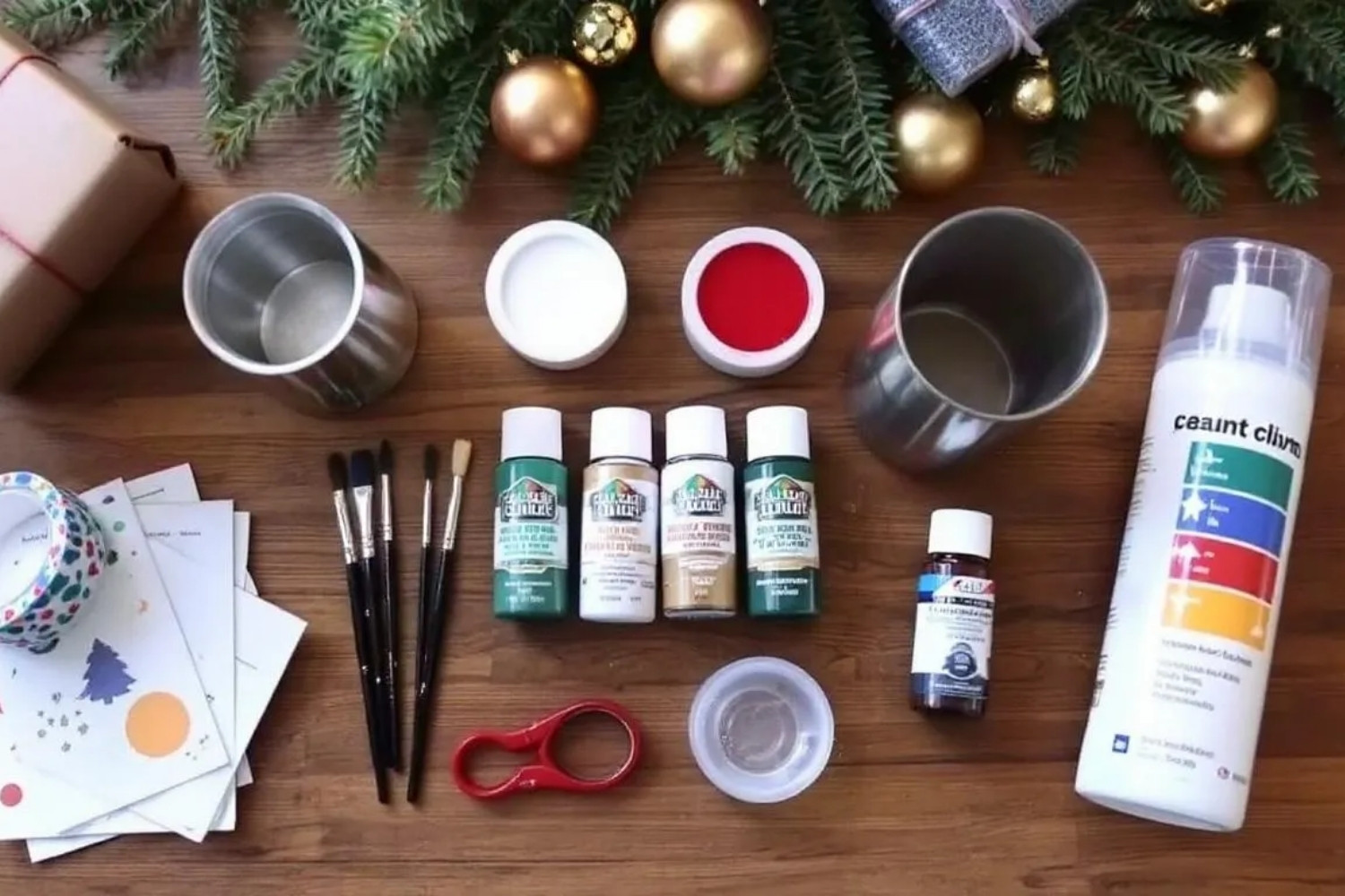 Hand-Painted Christmas Tumblers