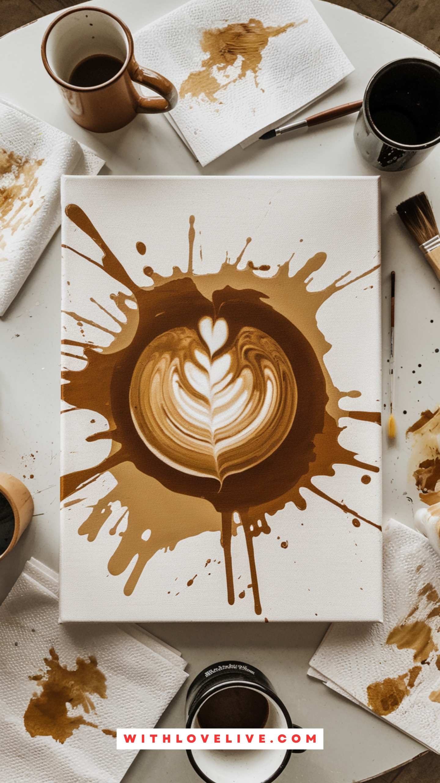 Abstract Coffee Splash Art