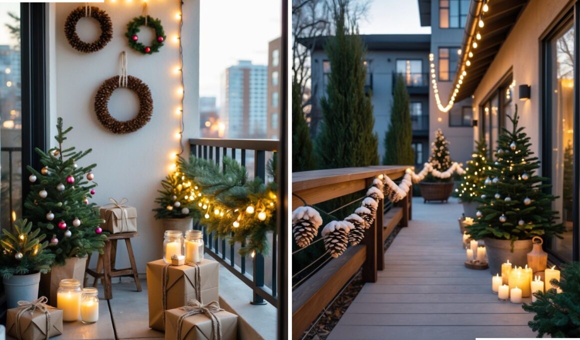 Apartment Patio Christmas Decor