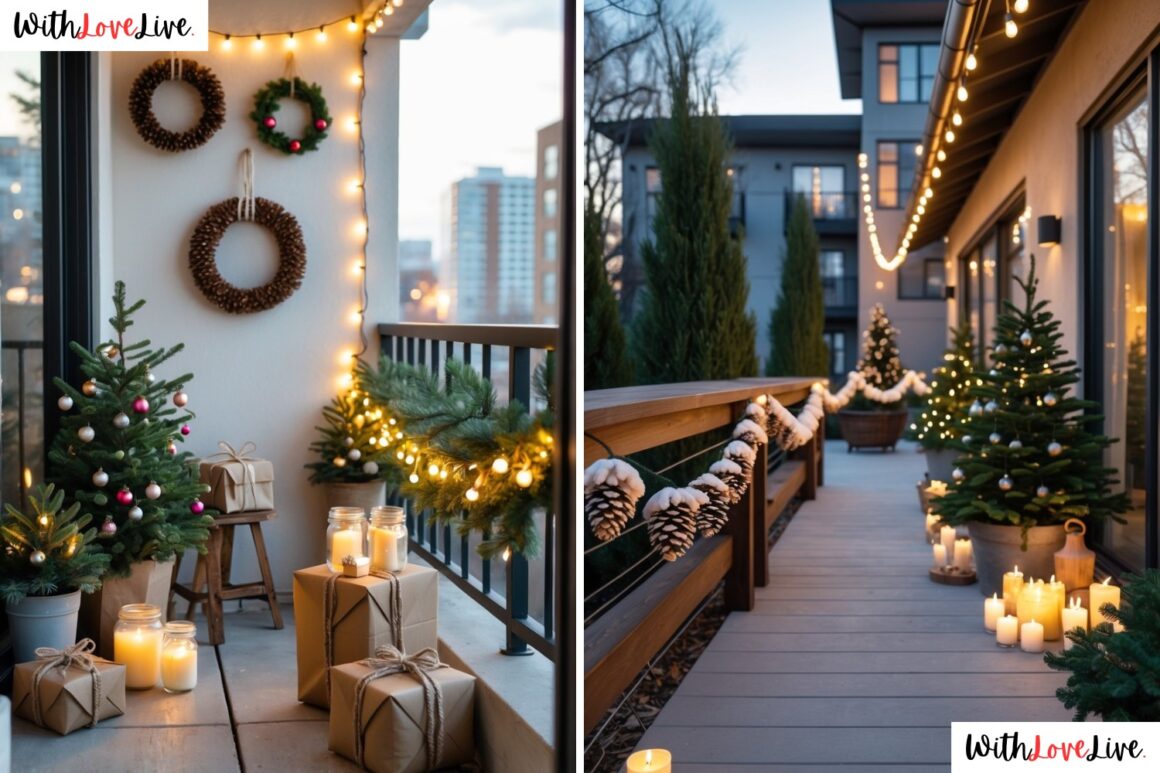 Apartment Patio Christmas Decor