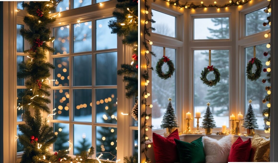 Bay Window Christmas Decor