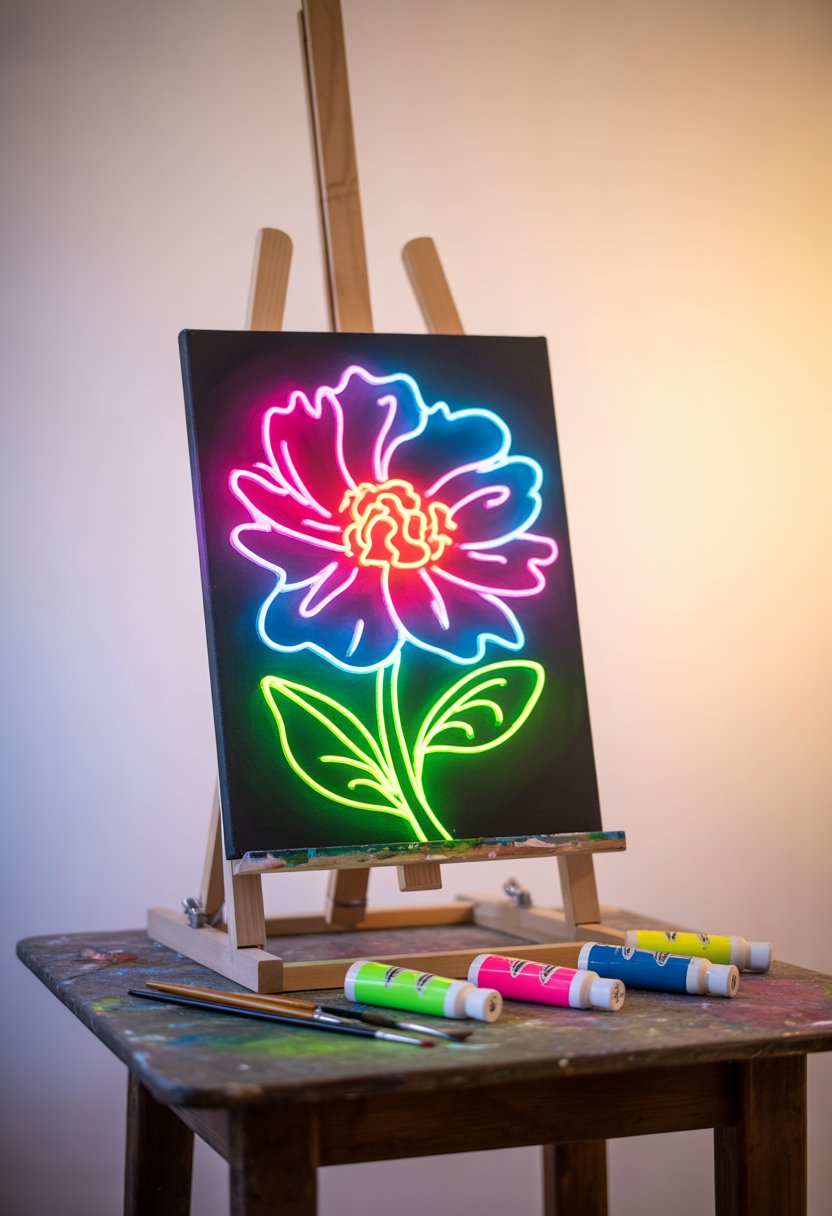 Bold Neon Flower