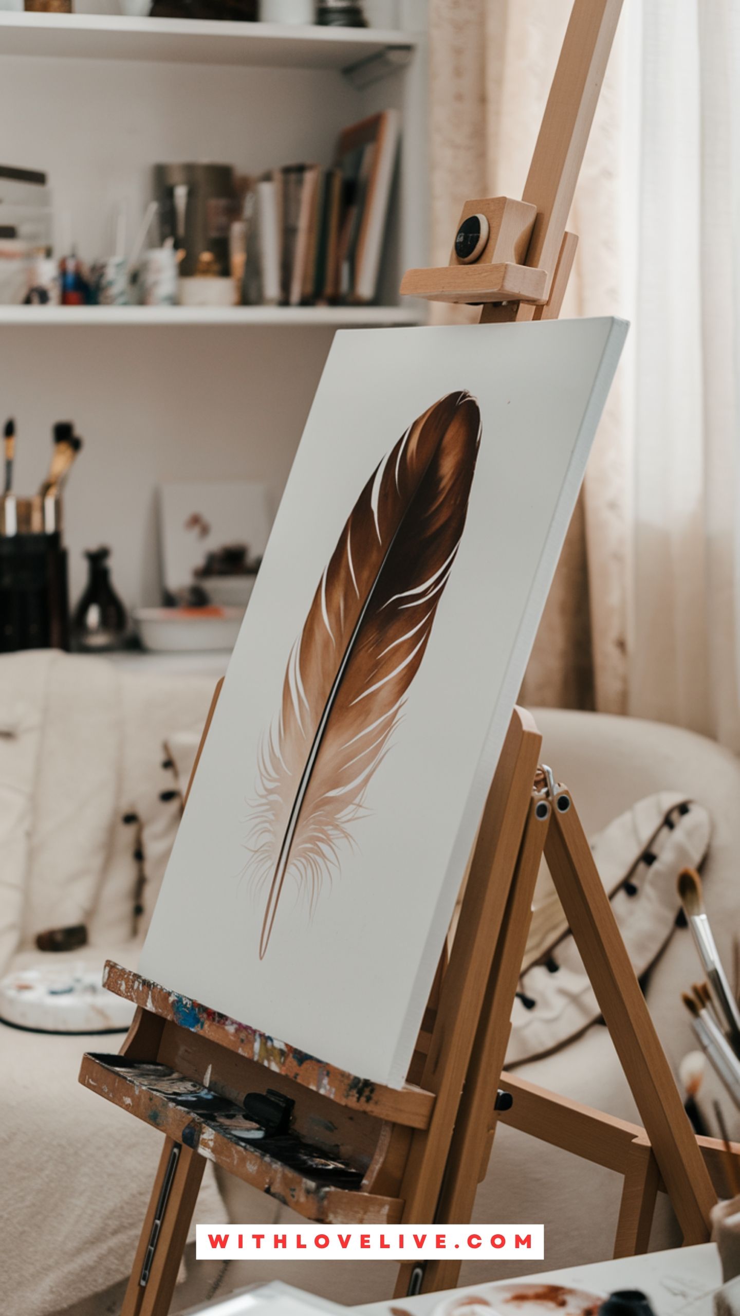 Coffee Feather Art